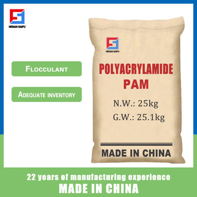 Ανιονικές Polyacrylamide κόκκων πρόσθετες ουσίες 25kg βαθμού της PAM χημικές βιομηχανικές/τσάντα